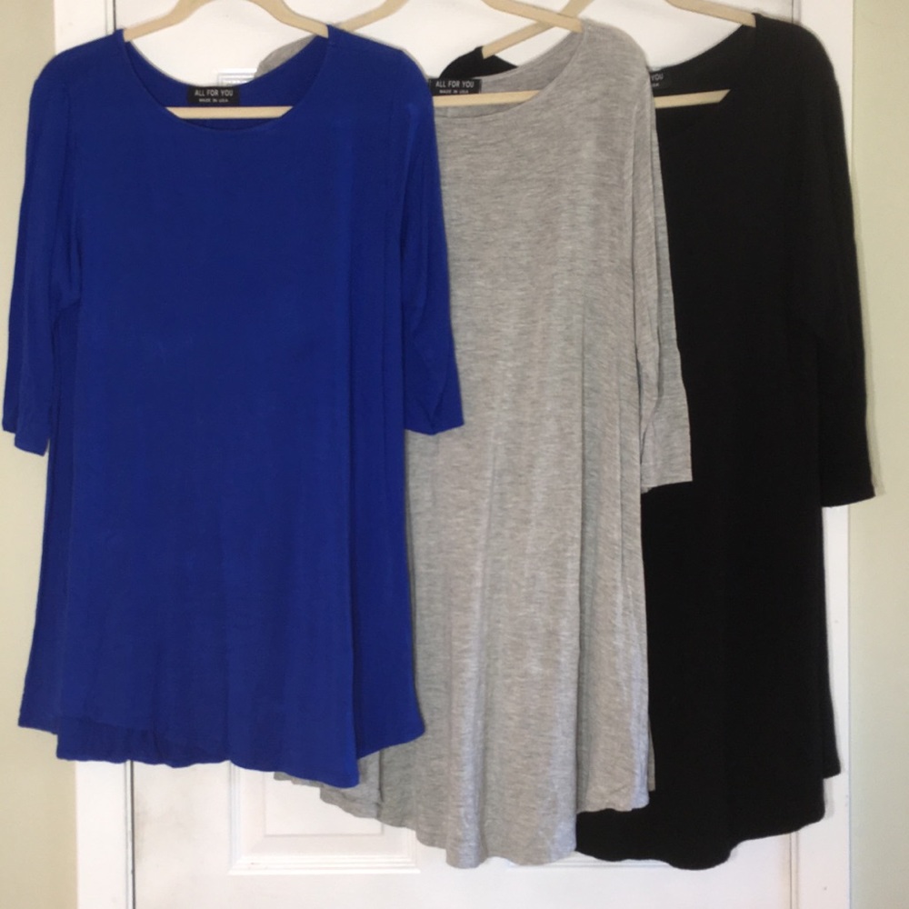 “All For You” 3x Long Tunic Tops